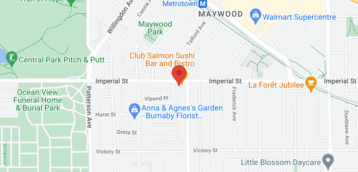 map of 4382 IMPERIAL STREET